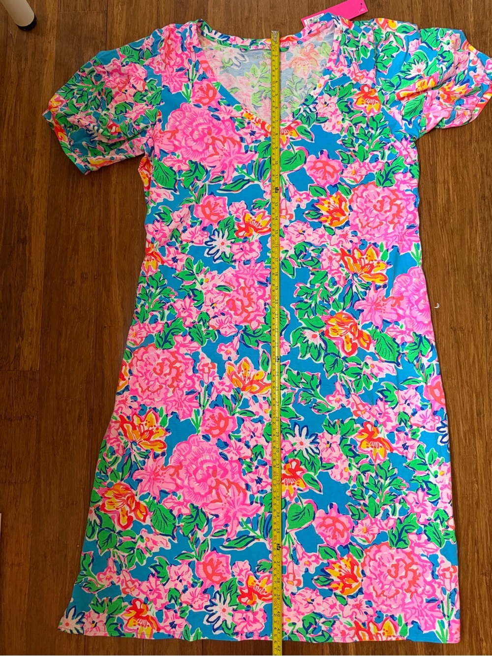 NWT Lilly Pulitzer Bright Pink & Blue Floral Womens' Dress - Picture 7 of 8